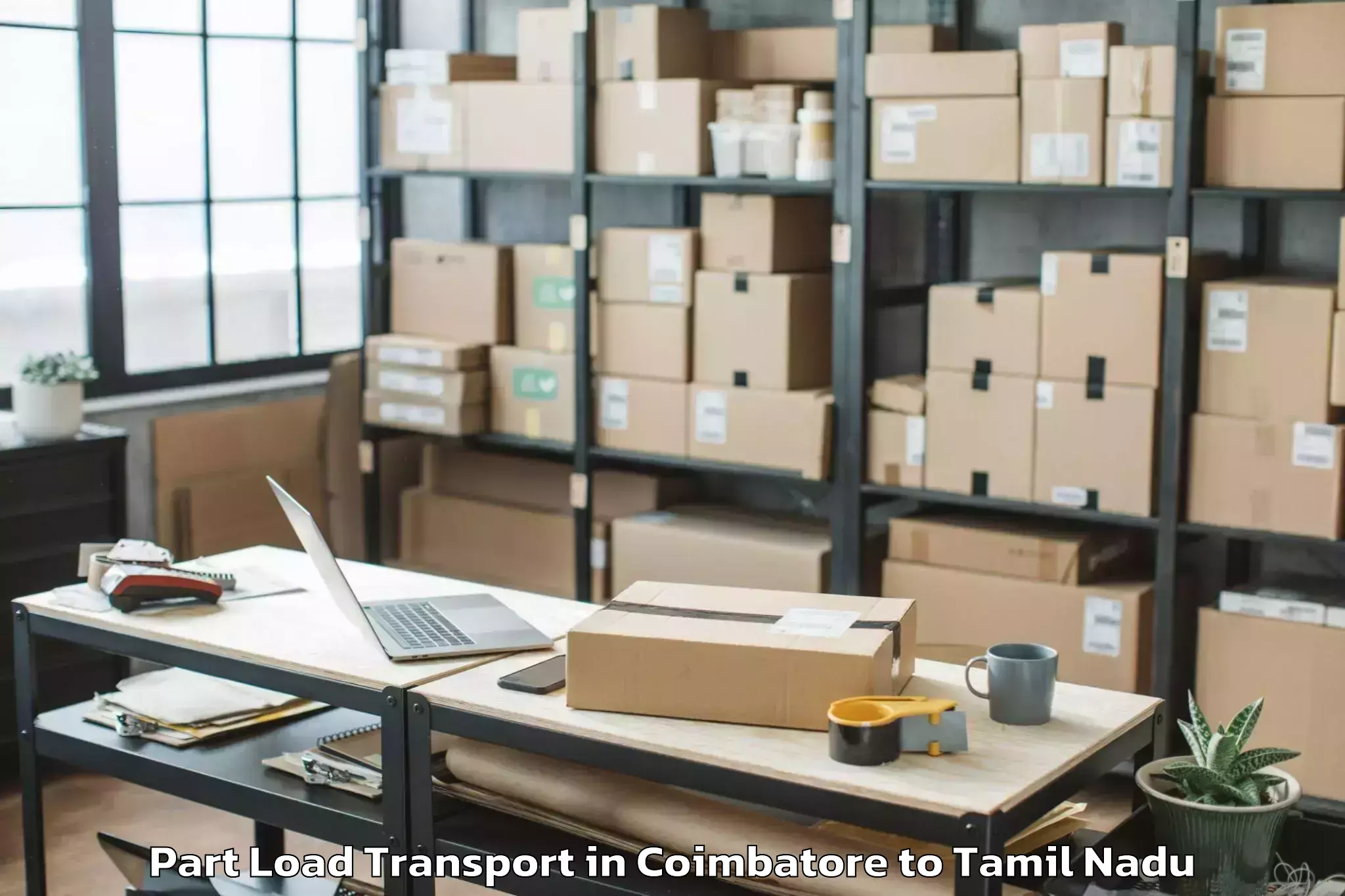 Affordable Coimbatore to Kanyakumari Part Load Transport